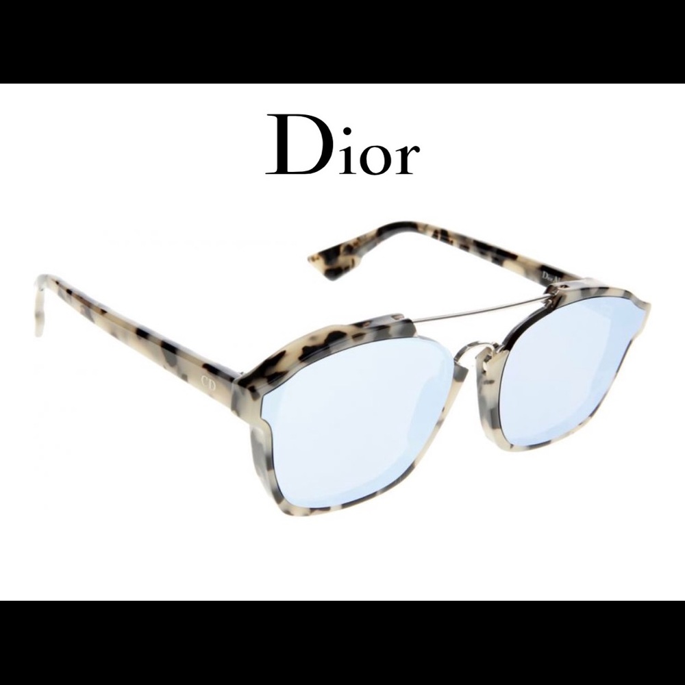 Dior Abstract Multi-Layer blue mirror sunglasses